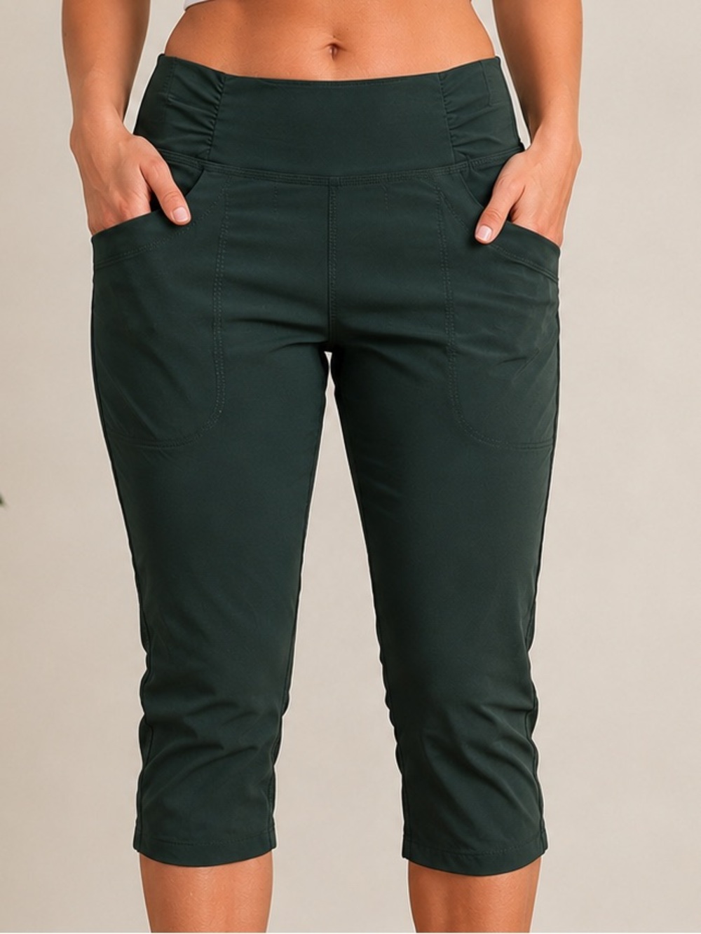 Mountain Hardwear Deep Aqua Hiking Capris Pockets Medium